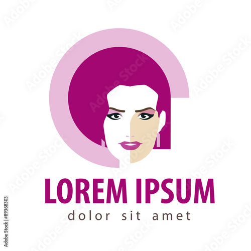 beauty salon vector logo design template. woman, female or