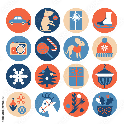 Christmas gifts icons