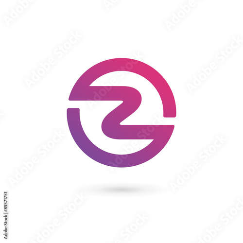Letter Z number 2 logo icon design template elements