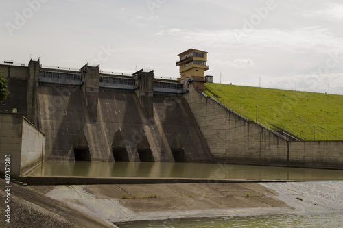 Wall of a hydroelectric plant dam