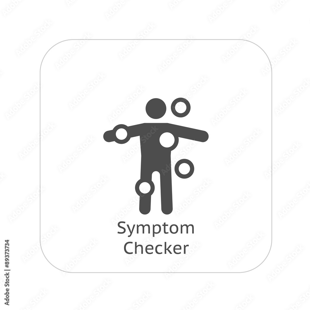 Symptom Checker and Medical Services Icon. Flat Design. Symptom Checker and Medical Services Icon. Flat Design.