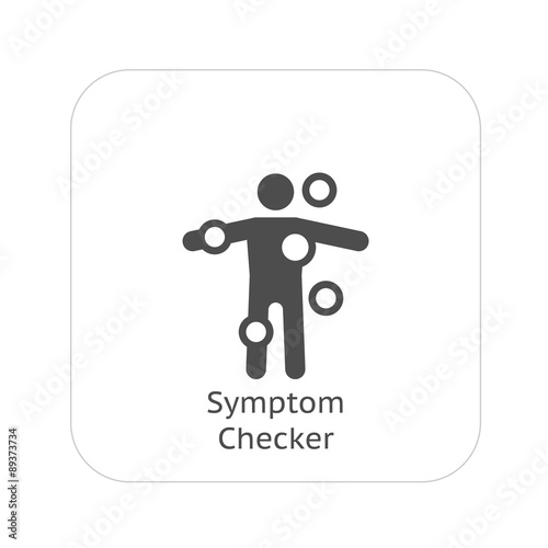 Symptom Checker and Medical Services Icon. Flat Design.