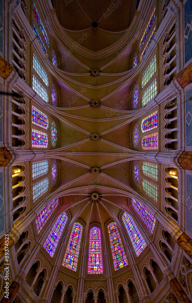 Cathédrale de  Chartres, intérieur, 
