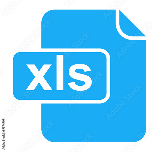 Icono documento extension xls azul