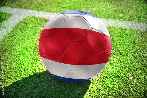 football ball with the national flag of costa rica