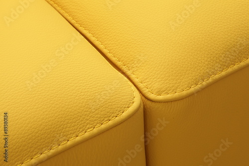 Obraz na płótnie Leather detail - upholstered furniture w salonie