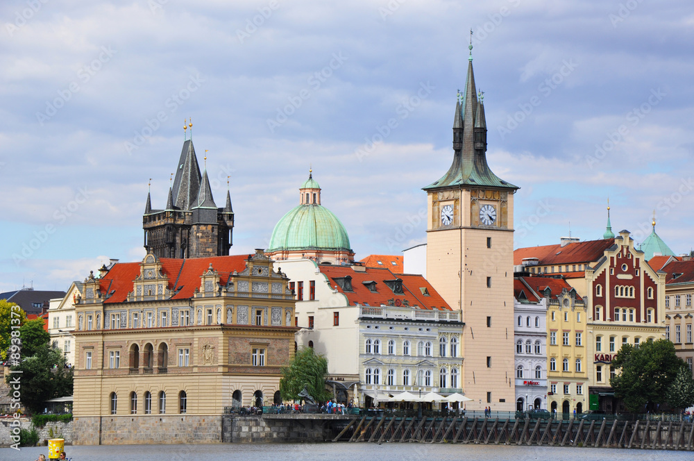 Fototapeta premium View of Vltava river in Prague