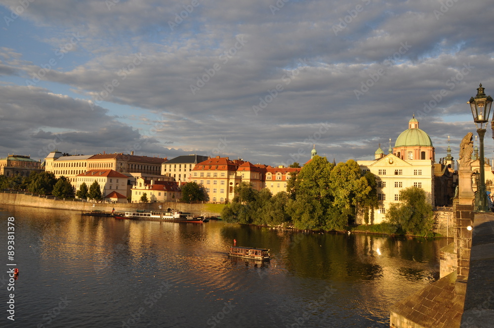 View of Vltava river in Prague.