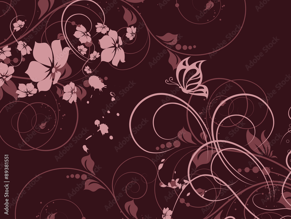 Abstract floral background for design