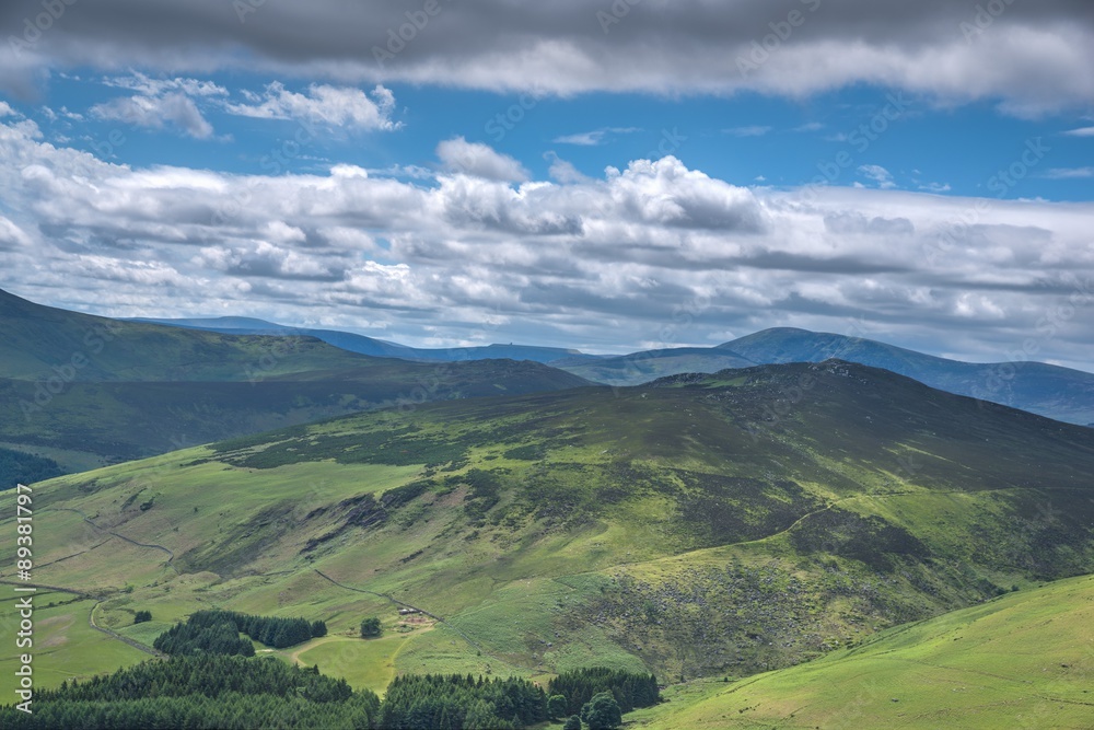 Obraz premium Luggala valley in Wicklow mountains