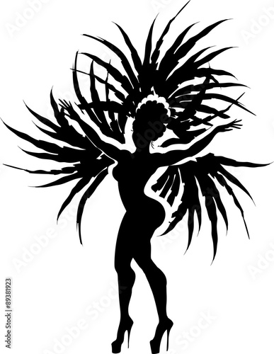 silhouette of samba dancer
