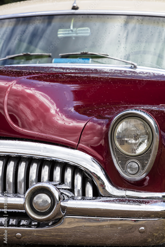 Fototapeta premium Front detail of a vintage car