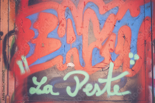 Graffiti "La peste"