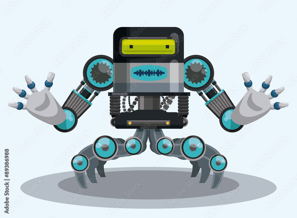Robot digital design. Robot digital design.
