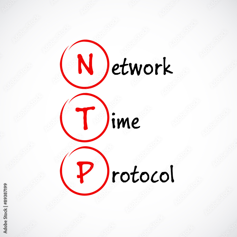 Obraz premium Acronym NTP as Network Time Protocol