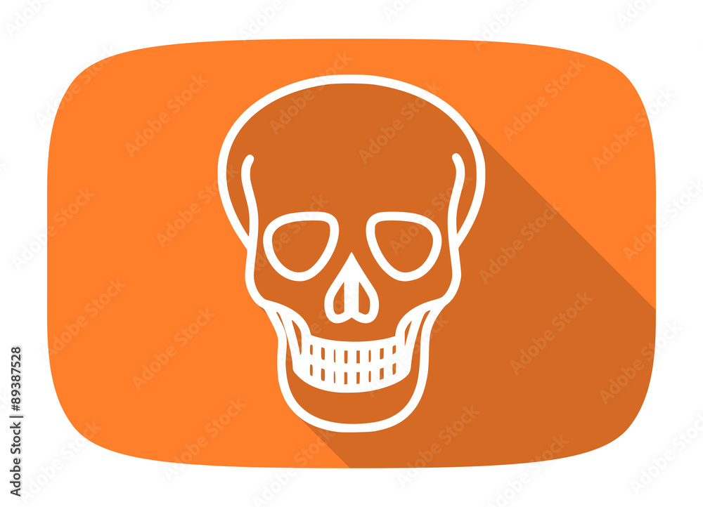 skull flat design modern icon