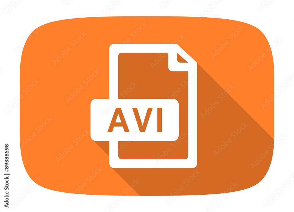 avi file flat design modern icon avi file flat design modern icon