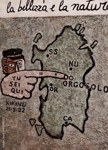 Wandbild von Sardinien mit Orgosolo