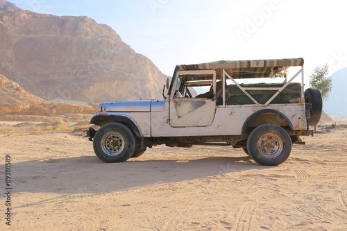 Off road safari Jeep in the desert in Egypt