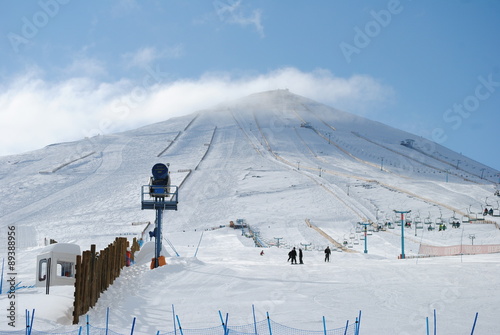 Ski resort at mount Andes in Santiago, Chile