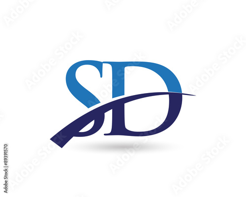 SD Logo Letter Swoosh