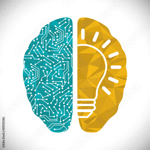 Human brain design.