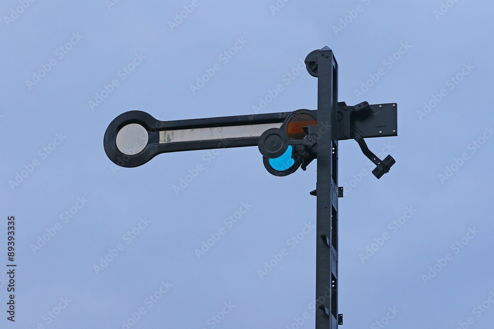 Old German mechanical railroad signal Old German mechanical railroad signal
