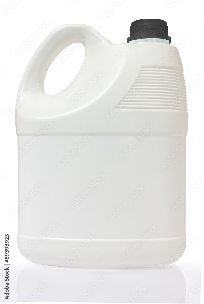 white canister and black color cap plastic on white background i white canister and black color cap plastic on white background i