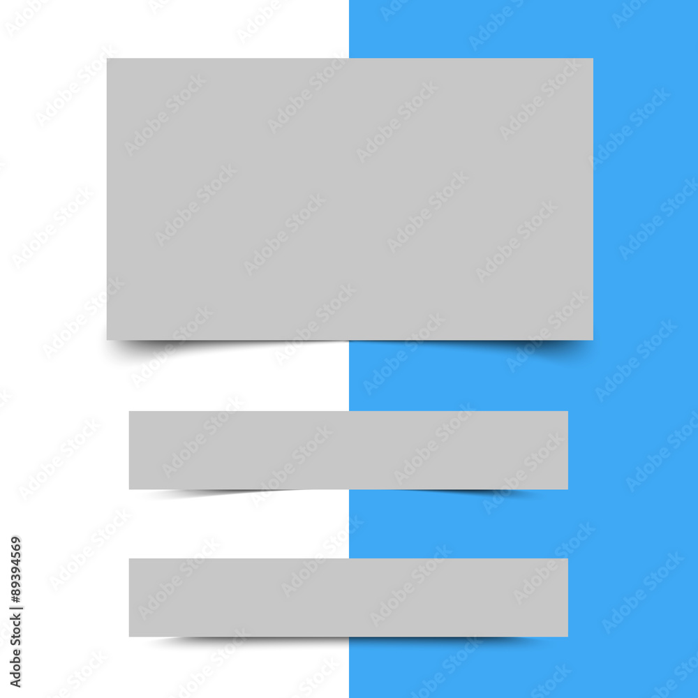 Banners with shadows. Paper shadows. Set of transparent Banners with shadows. Paper shadows. Set of transparent