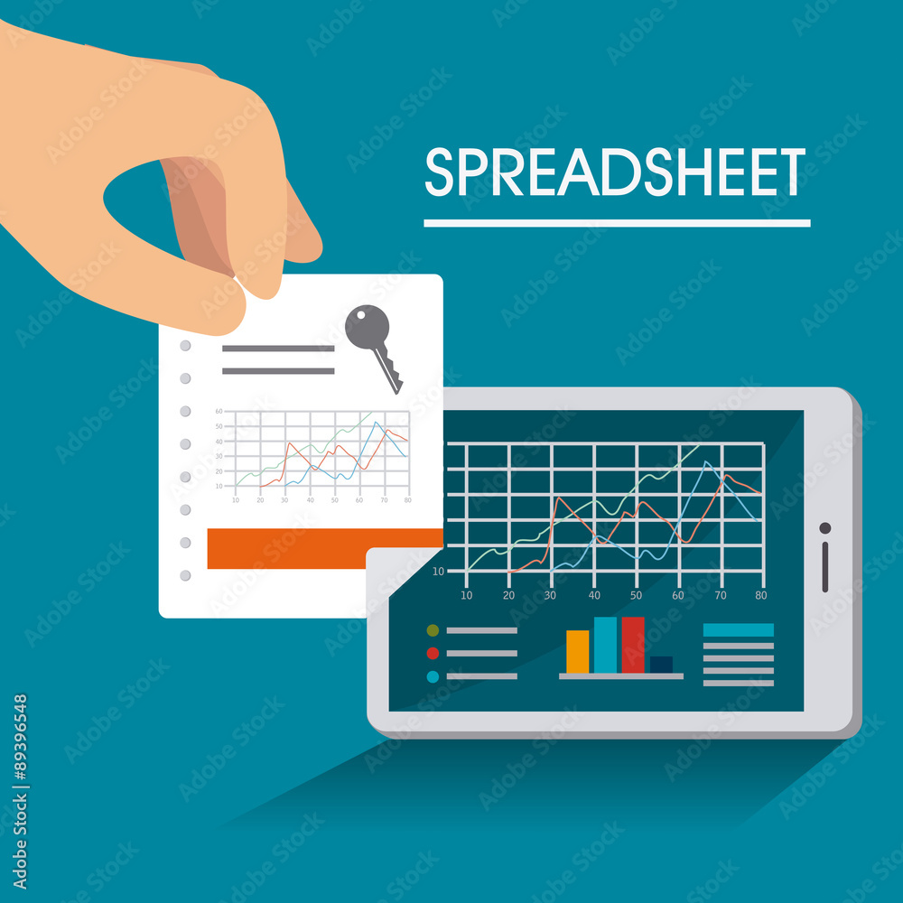 Spreadsheet design. Stock Vector | Adobe Stock