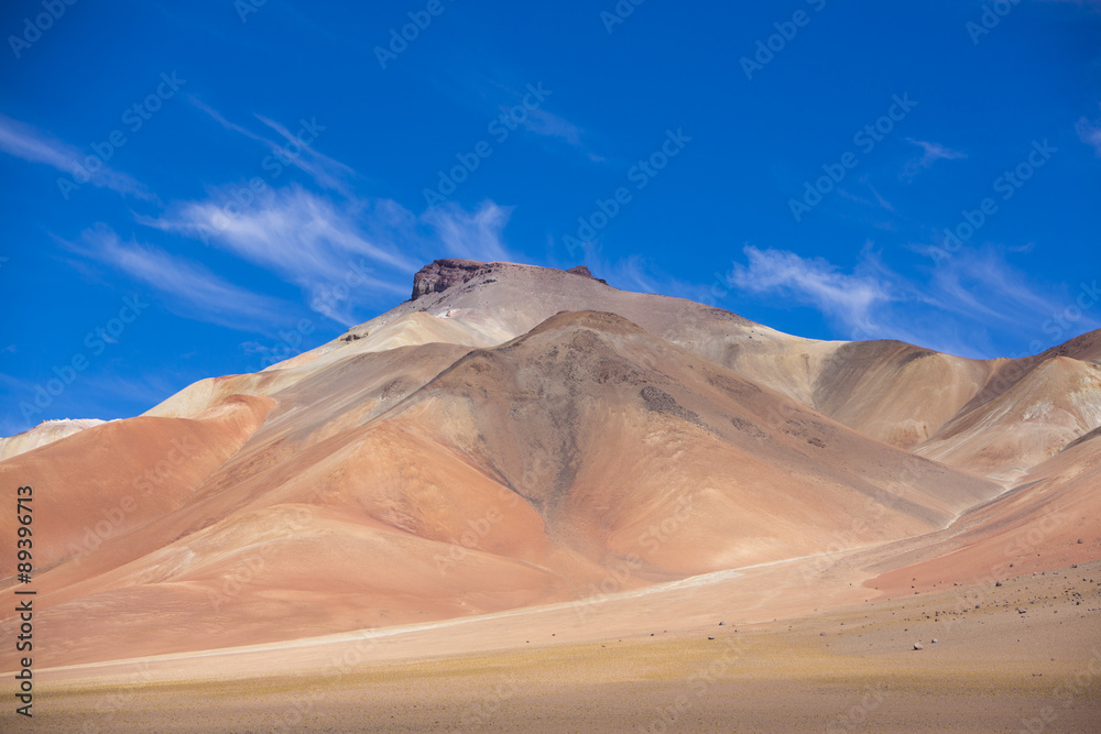 Atacama Mountain with blue sky in Eduardo Avaroa Park Atacama Mountain with blue sky in Eduardo Avaroa Park