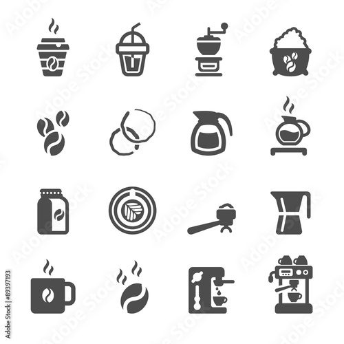 coffee icon set, vector eps10