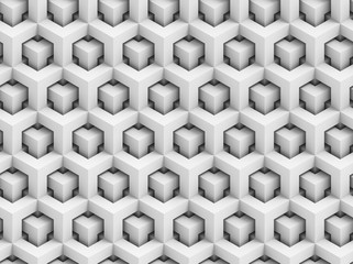 Abstract polygonal 3D seamless pattern - geometric box structure background