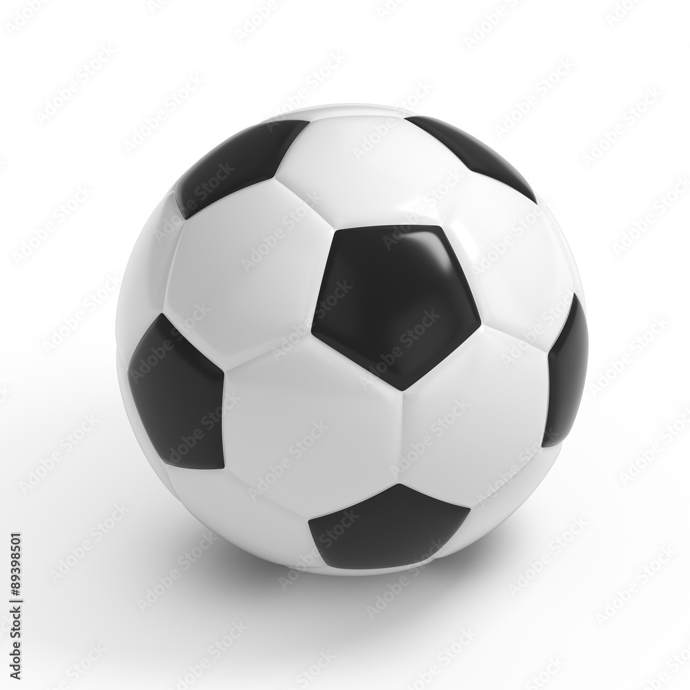 Football - Soccer ball HQ 3D render isolated with clipping path on white Football - Soccer ball HQ 3D render isolated with clipping path on white