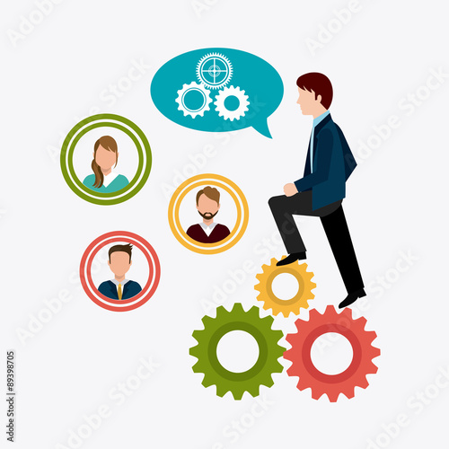 Business teamwork design.