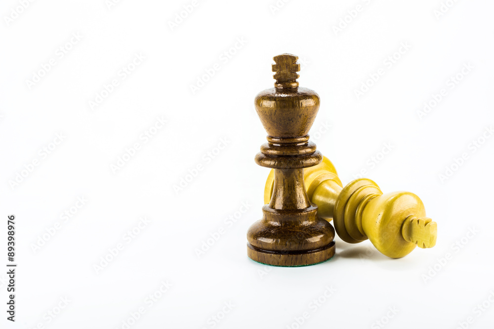 chess wood on white background chess wood on white background