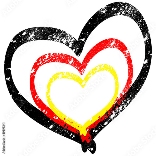 Deutschland Herz / Deutschland Farben in Herzform