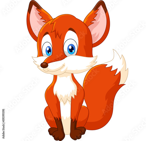 cartoon animal fox posing
