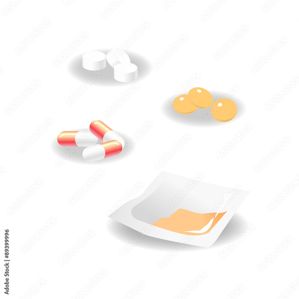 薬 錠剤 粉 Stock イラスト Adobe Stock