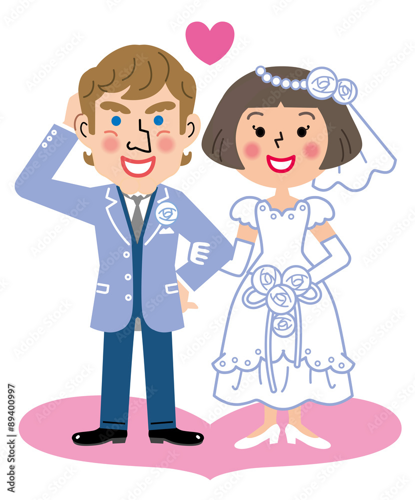 国際結婚 新郎新婦 ハート 国際結婚 新郎新婦 ハート