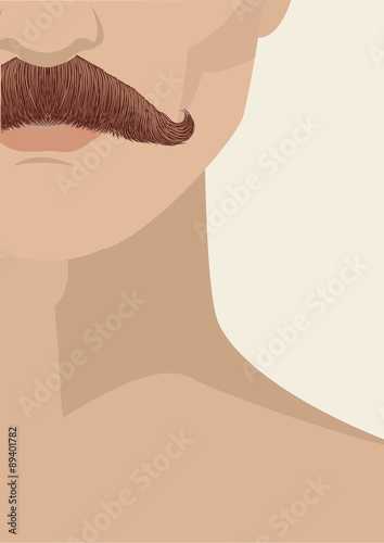 mustache man face background.Vector illustration for design