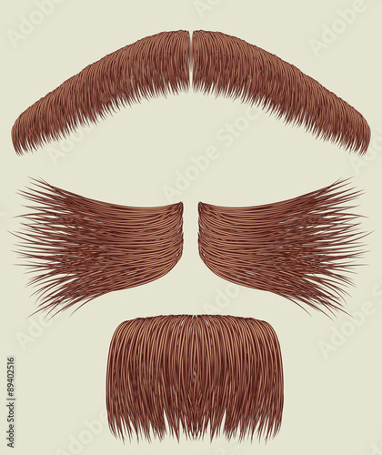 Mustaches for man.Vector collection