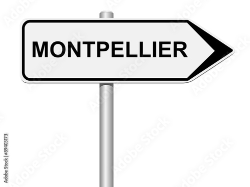 Panneau direction Montpellier