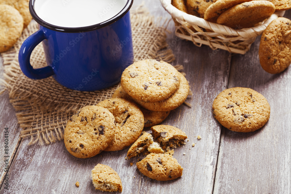 custom made wallpaper toronto digitalCookies and mug with milk