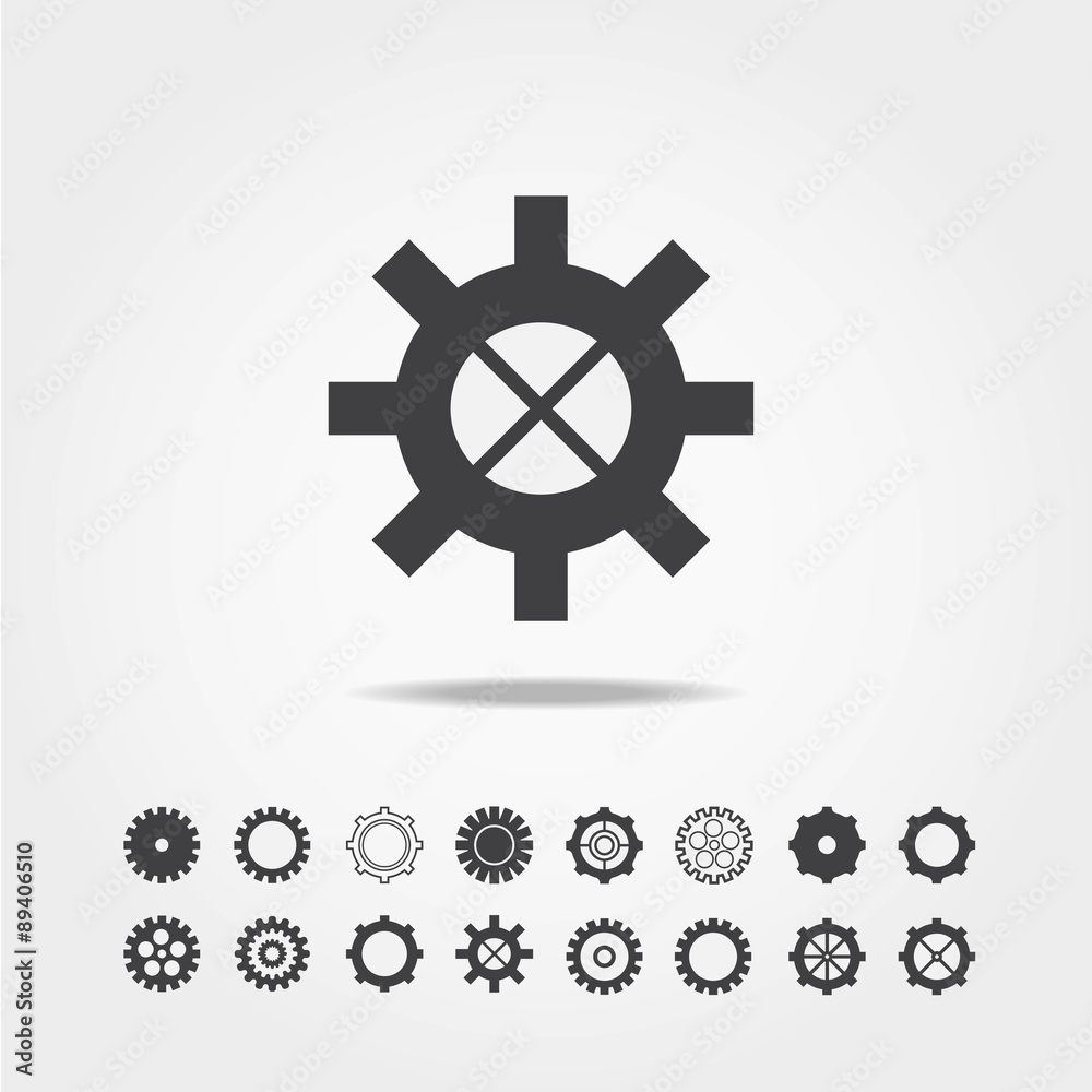 gear setting icon set gear setting icon set