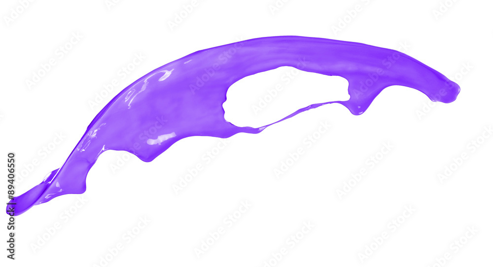 Purple splash isolated on white background