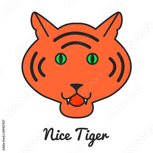 Fototapeta Naklejka Na Ścianę i Meble -  Tiger logo or icon