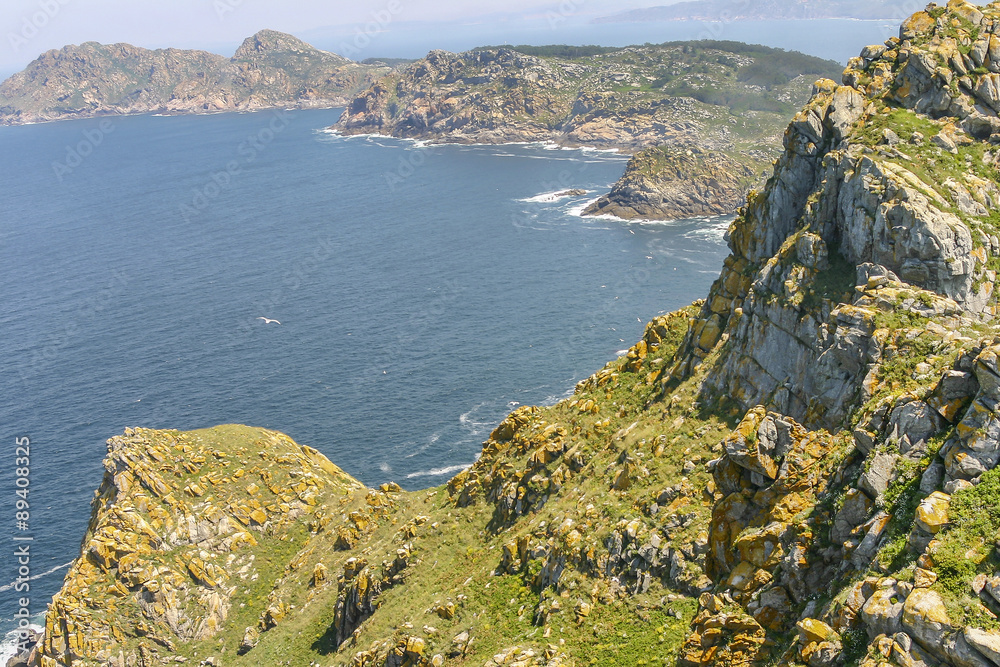 Coastal cliffs on Cies Islands