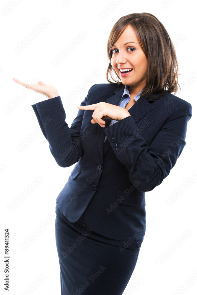 Businesswoman pointing Businesswoman pointing