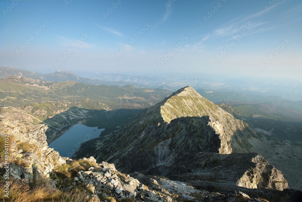 Fototapeta premium Carpathian mountains during sunrise, Poland